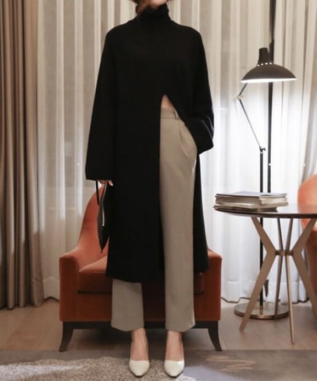 center slit knit dress (3 colors)