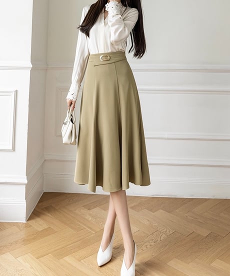 high waist flared skirt (3 colors)