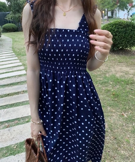 mimore length dot dress (3 colors)