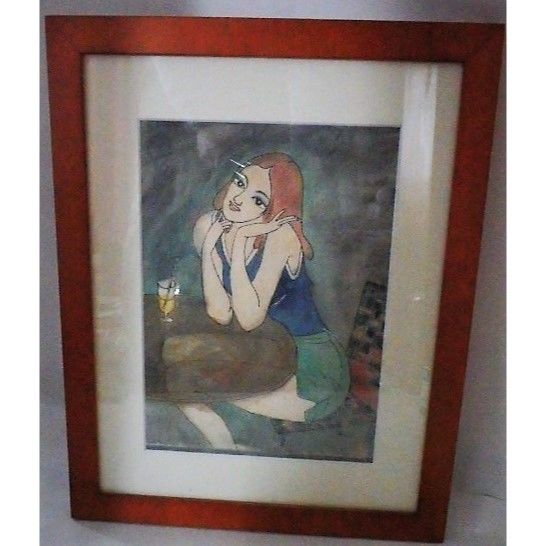 小島功 美人画（肉筆画；水彩） | 湖畔のアート ショップ タカヤマ美術