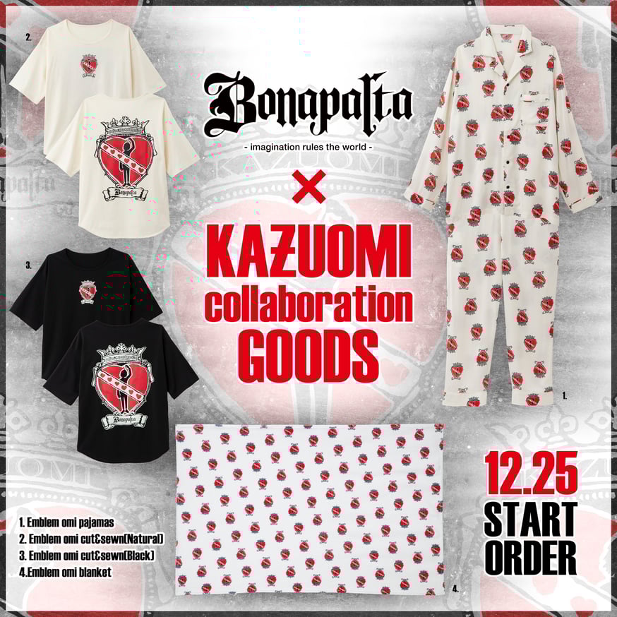 KAZUOMIコラボコレクション 受注生産受付 終了しました | Bonaparta Onl 