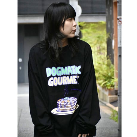 Pancake Big  L/S Tee  (Black)