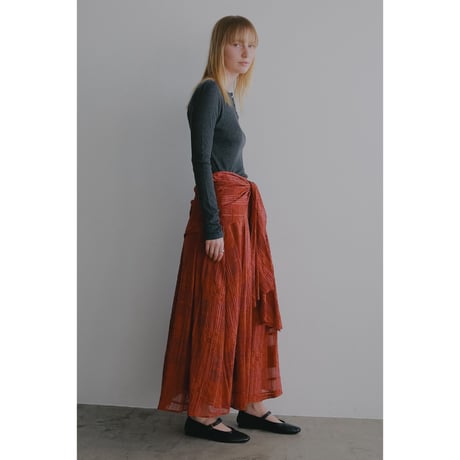 MANOF マノフ “SHEER CHECK FLARE SKIRTS” シアーチェックフレアスカート