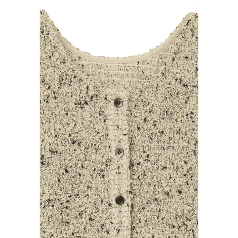CLANE クラネ “W FACE MIX MESH GATHER N/S TOPS” ダブル