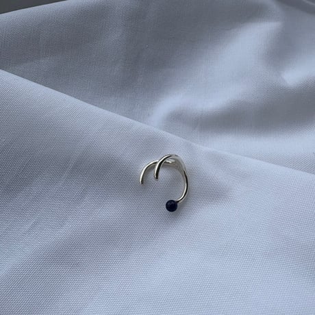 FIBULA フィブラ “Modeling ringcuff (blue) silver” モデリングリングカフ(レッド）シルバー