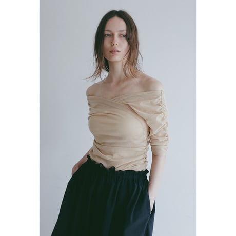 MANOF マノフ “CACHECOEUR TULLE TOPS” カシュクールチュールトップス