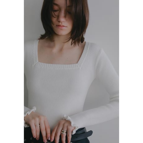 MANOF マノフ “SQUARE RIB KNIT TOPS” スクエアリブニットトップス