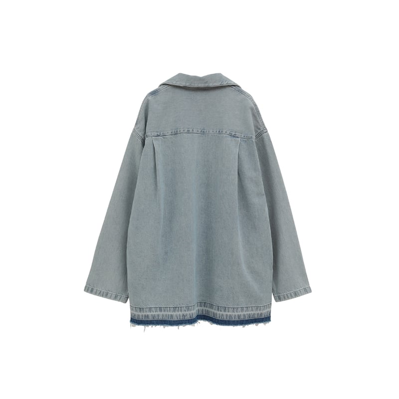 トップス CLANE DENIM OVER SKIPPER SHIRTS クラネ CLANE DENIM OVER SKIPPER SHIRTS （BLUE