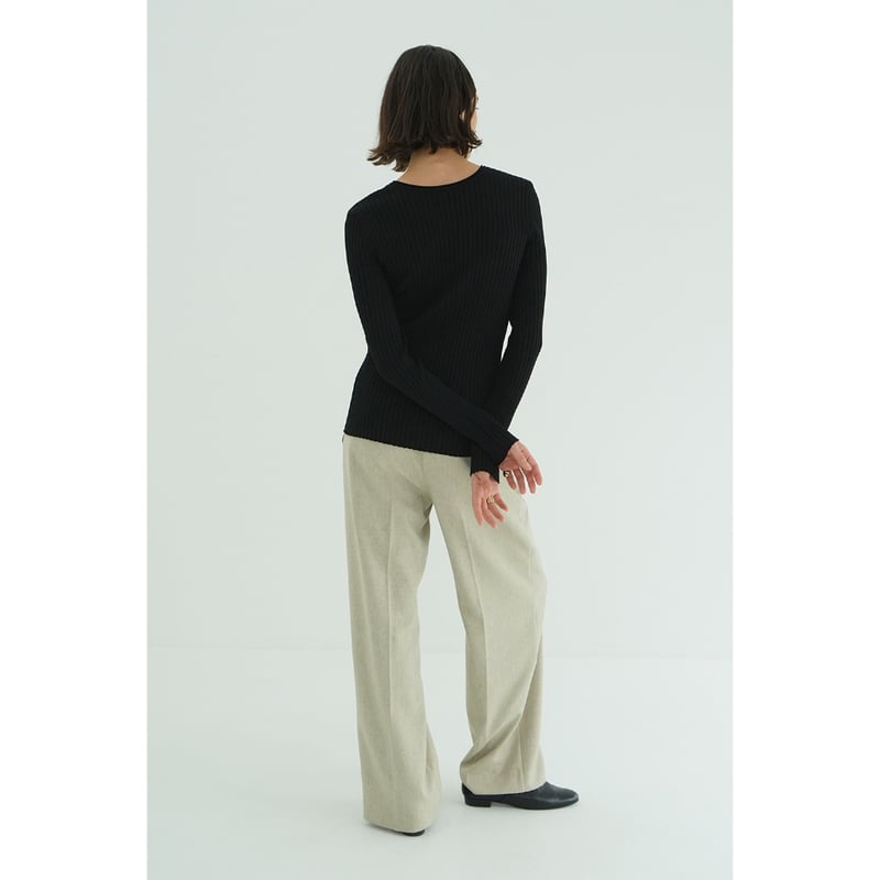 CLANE クラネ “W FACE GOLD BUTTON KNIT TOPS” ダブルフェイ