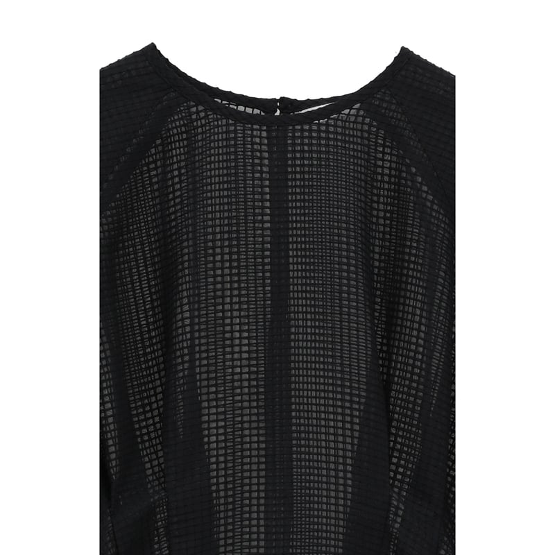 CLANE クラネ “SHEER PLAID VOLUME SLEEVE TOPS” シアープ
