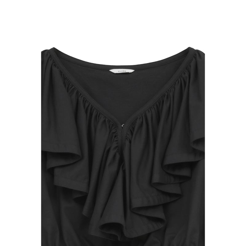 CLANE クラネ “FRILL COLLAR SHORT BLOUSE” フリルカラーショー