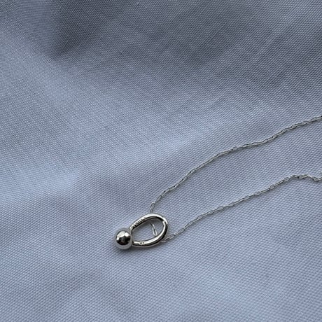 FIBULA フィブラ “Cercle stone long necklace silver 60cm” セルクルストーンロングネックレスシルバー60cm