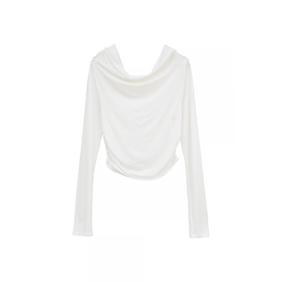 CLANE クラネ “DRAPED OFF SHOULDER SOFT CUT TOPS” ド