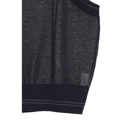 MANOF マノフ “SHEER SLEEVELESS KNIT” シアースリーブレスニット