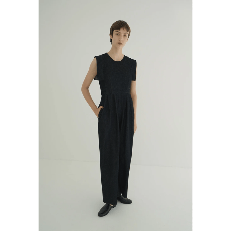 CLANE クラネ デニムオールインワン サイズ0 CLANE（クラネ）の「BACK OPEN DENIM ALL IN ONE（つなぎ