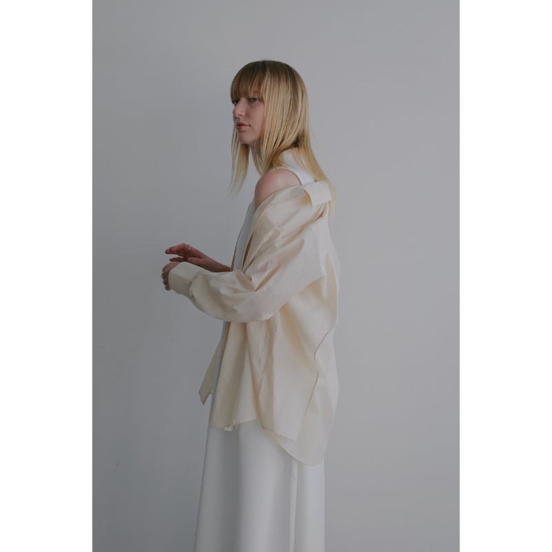 MANOF マノフ “BACK LAYERED SHEER SHIRT” バックレイヤードシア