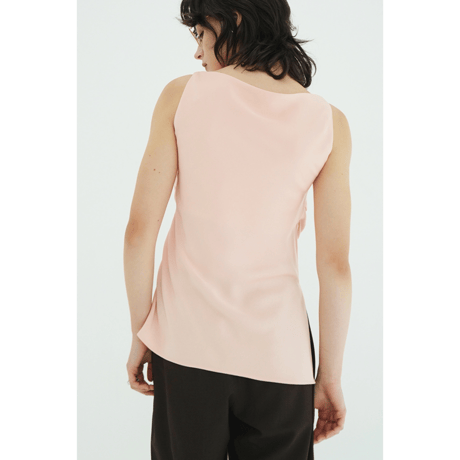 CLANE クラネ “SATIN DRAPE TOPS” サテンドレープトップス