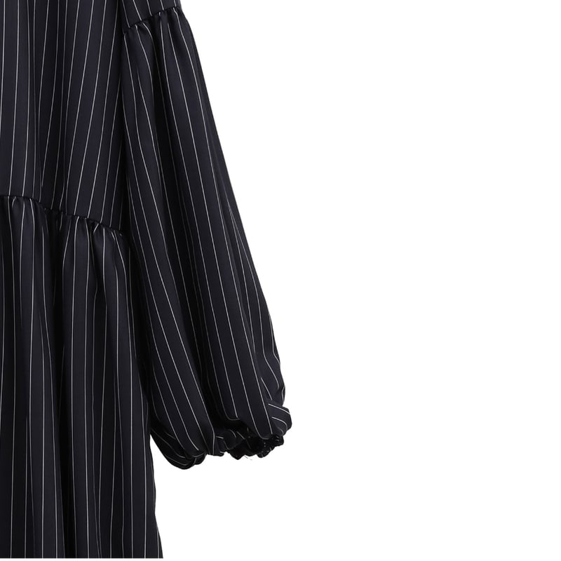 MANOF マノフ “PINSTRIPE GATHER ONE PIECE” ピンストライプギ