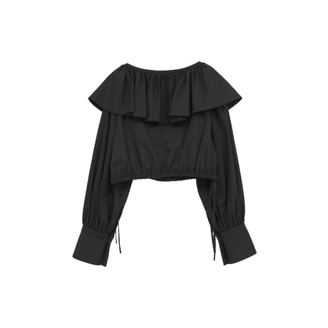 CLANE クラネ “FRILL COLLAR SHORT BLOUSE” フリルカラーショートブラウス