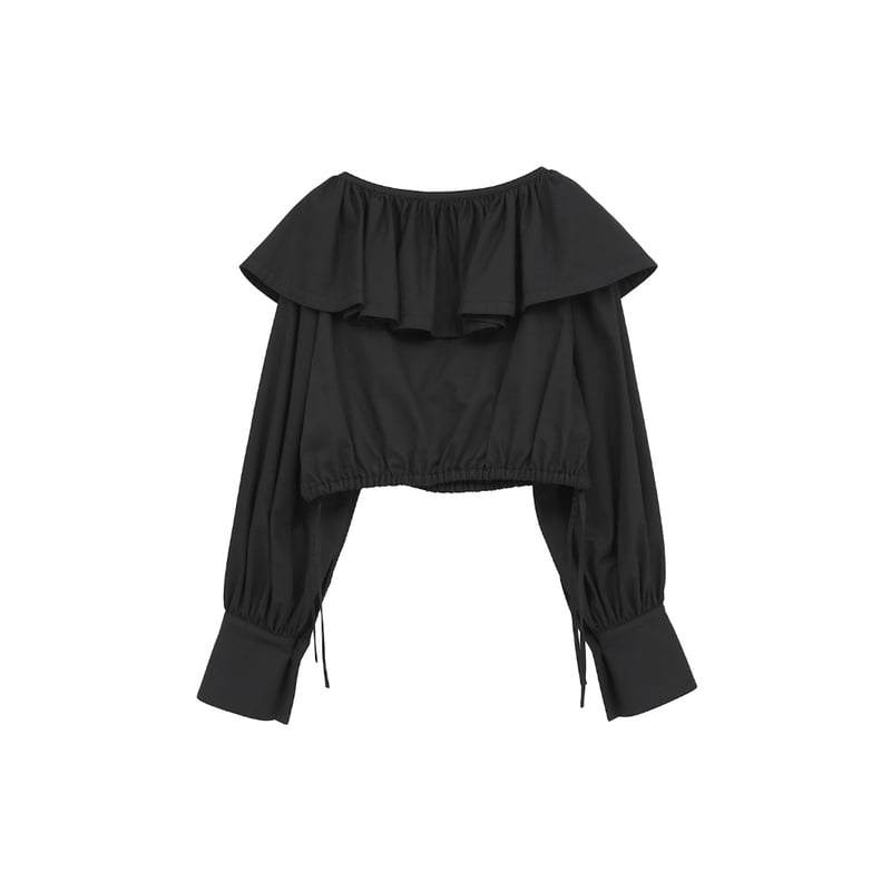 CLANE クラネ “FRILL COLLAR SHORT BLOUSE” フリルカラーショー