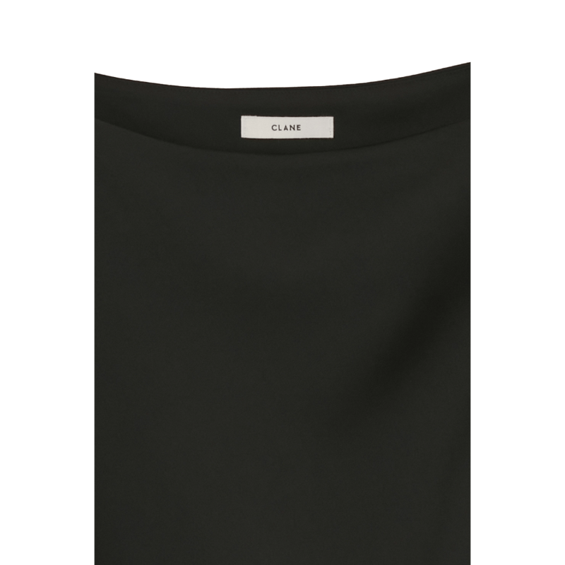 CLANE クラネ “SATIN DRAPE TOPS” サテンドレープトップス | t / wo
