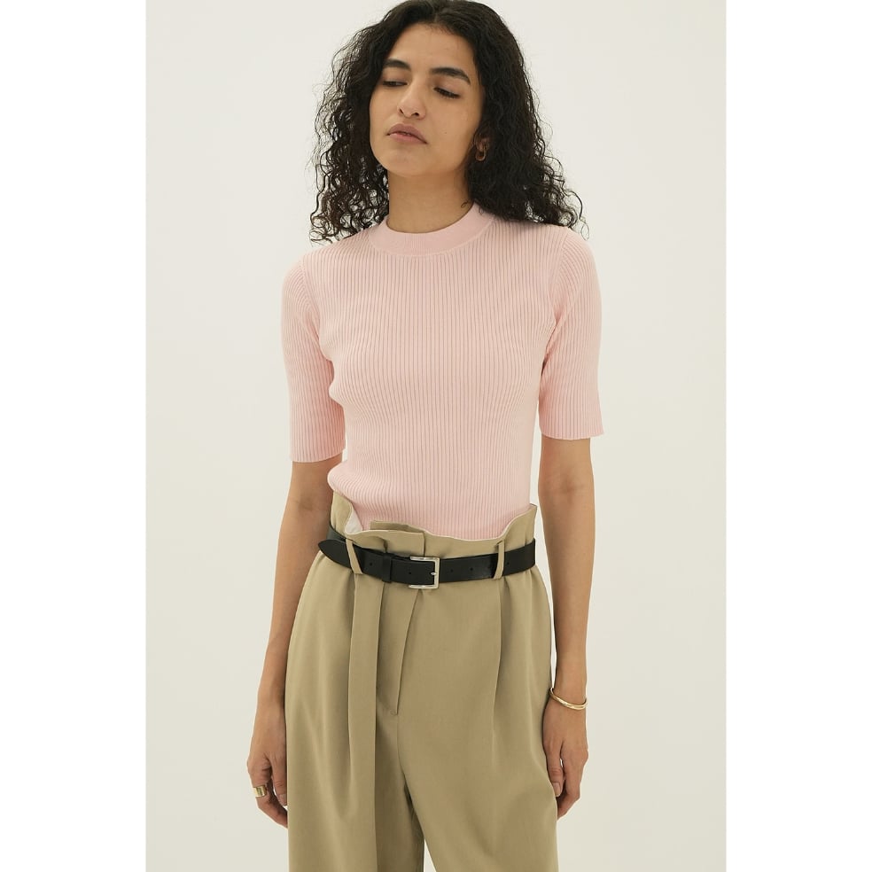 CLANE クラネ “H/N HALF SLEEVE RIB KNIT TOPS” ハーフスリ CLANE クラネ “H/N HALF SLEEVE RIB KNIT TOPS” ハーフスリ