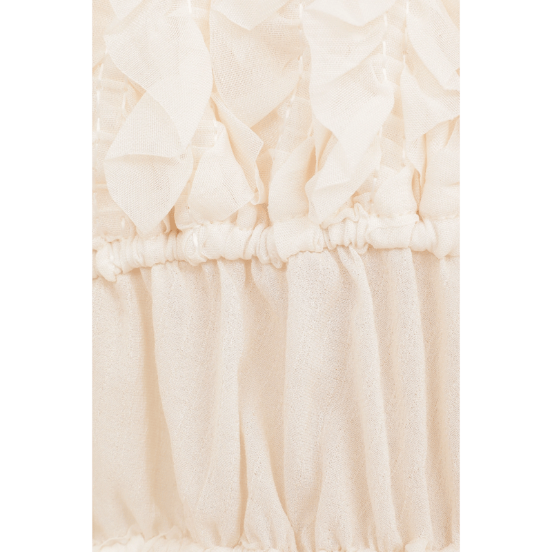CLANE クラネ “W FACE TOPSTITCHED FRILL TOPS” ダブルフェ