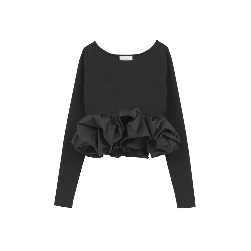 CLANE クラネ “W BALLOON SHORT KNIT TOPS” ダブルバルーンショ