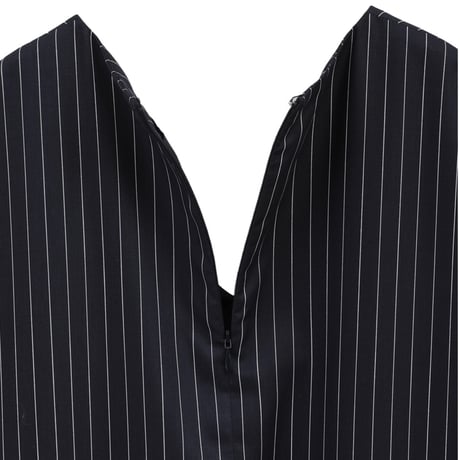 MANOF マノフ “PINSTRIPE GATHER ONE PIECE” ピンストライプギャザーワンピース