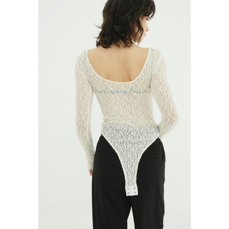 CLANE クラネ “BACK OPEN LACE BODYSUIT” バックオープンレースボディスーツ
