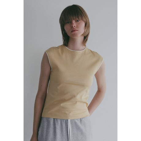 MANOF マノフ “BICOLOR CUT TOPS” バイカラーカットトップス