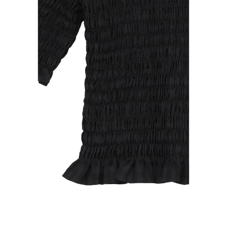 CLANE クラネ “SHIRRING HALF SLEEVE BLOUSE” シャーリングハーフスリーブブラウス