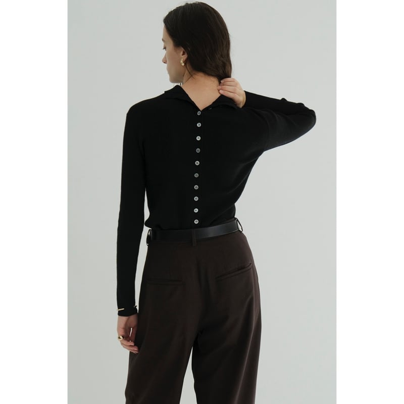CLANE クラネ “W FACE BUTTON KNIT TOPS” ダブルフェイスボタンニ