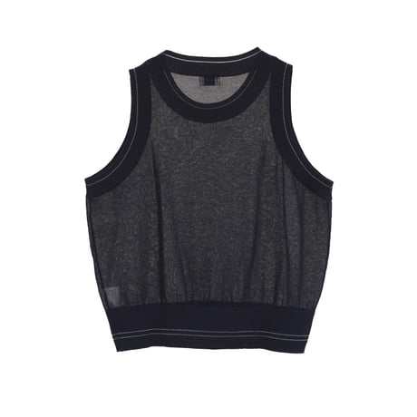 MANOF マノフ “SHEER SLEEVELESS KNIT” シアースリーブレスニット