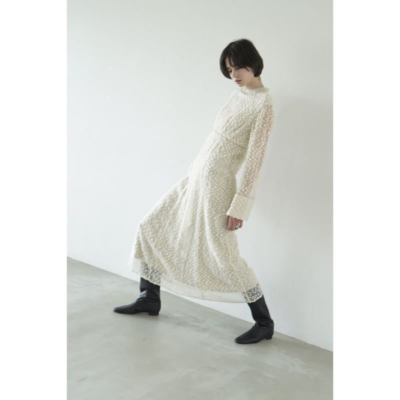 CLANE クラネ “SNOW DOT JACQUARD ONEPIECE” スノードットジャ...