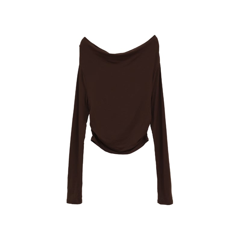 CLANE クラネ “DRAPED OFF SHOULDER SOFT CUT TOPS” ド CLANE クラネ “DRAPED OFF SHOULDER SOFT CUT TOPS” ド