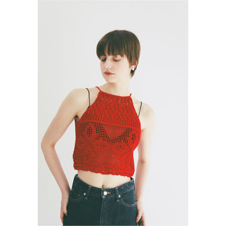 CLANE クラネ “CROCHET CAMI KNIT TOPS” クロシェキャミニットトップス