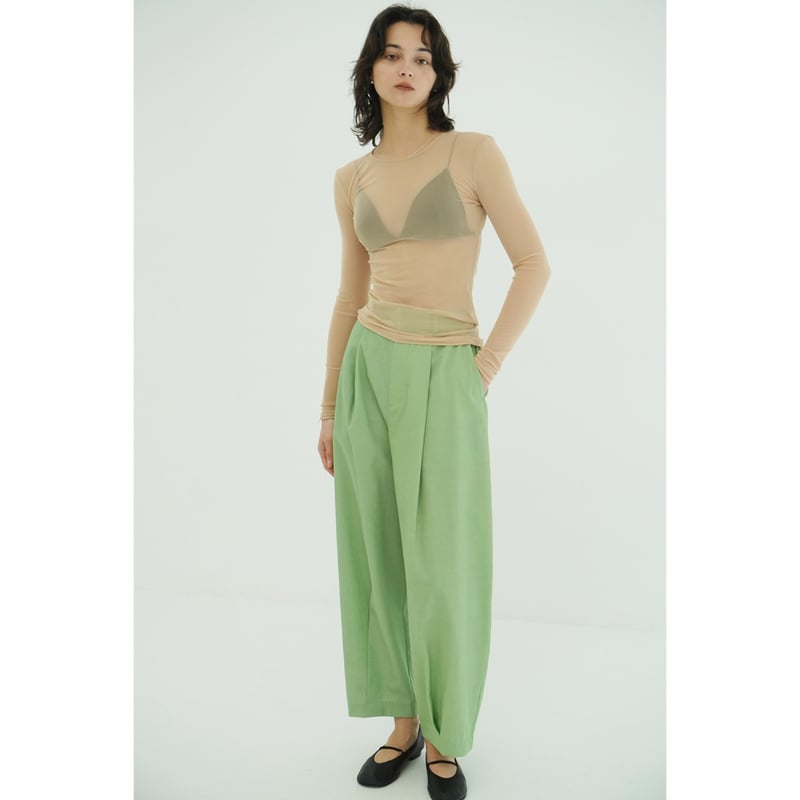 CLANE クラネ “SHEER TULLE TOPS” シアーチュールトップス | t / wo