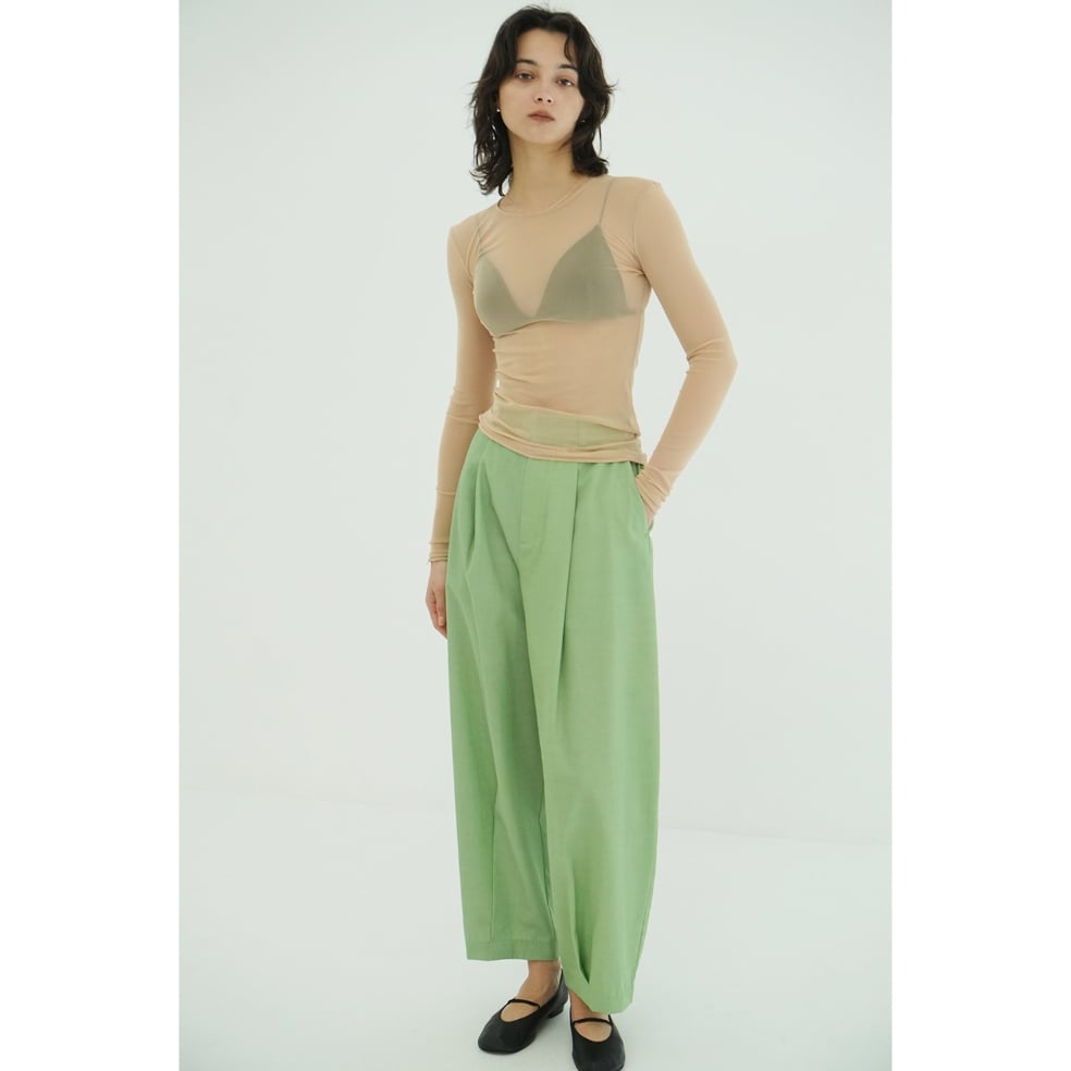 CLANE クラネ “SHEER TULLE TOPS” シアーチュールトップス | t / wo