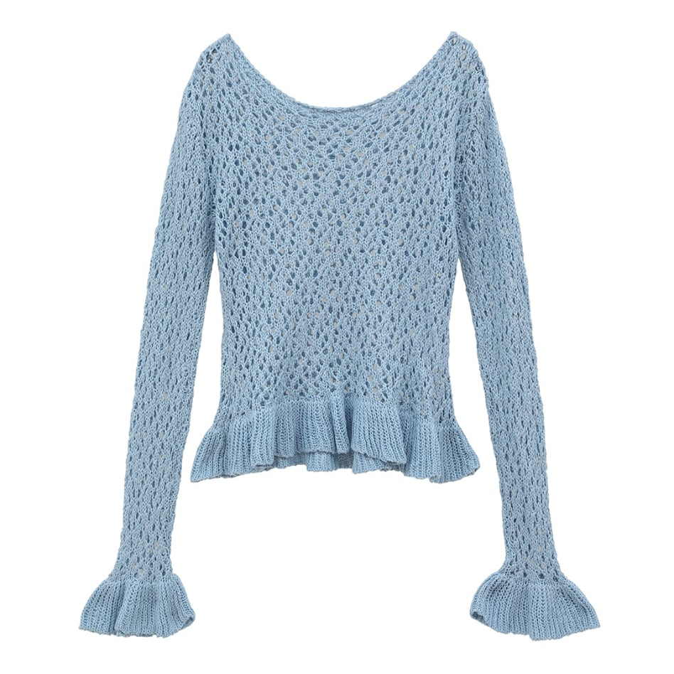 CLANE クラネ “BOAT NECK CROCHET KNIT TOPS” ボートネックク CLANE クラネ “BOAT NECK CROCHET KNIT TOPS” ボートネックク