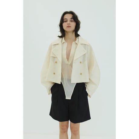 CLANE クラネ “SHEER SHORT TRENCH JACKET” シアーショートトレンチジャケット
