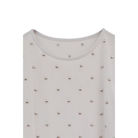 CLANE クラネ “STUDDED BIJOU SHEER TOPS” スタッズビジューシアートップス