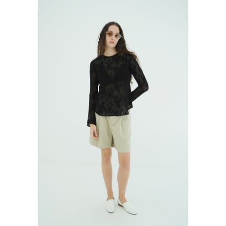 CLANE クラネ “BACK DESIGN FLOWER LACE TOPS” バックデザインフラワーレーストップス