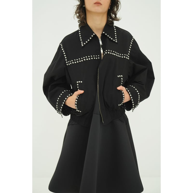 W COLOR STUDDED DRIZZLER JACKET ベージュ W COLOR STUDDED DRIZZLER JACKET｜OUTER(アウター)｜CLANE OFFICIAL
