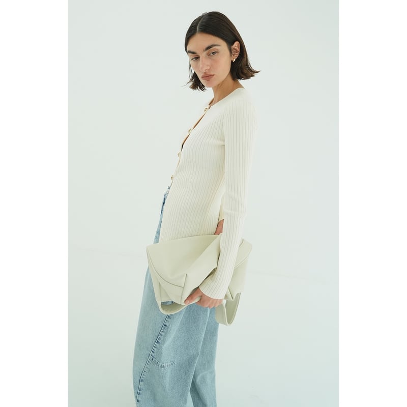 CLANE クラネ “W FACE GOLD BUTTON KNIT TOPS” ダブルフェイ