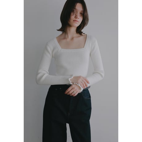 MANOF マノフ “SQUARE RIB KNIT TOPS” スクエアリブニットトップス