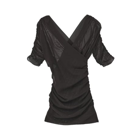 MANOF マノフ “CACHECOEUR TULLE TOPS” カシュクールチュールトップス