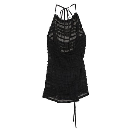 MANOF マノフ “SHIRRING HALTER NECK TOPS” シャーリングホルターネックトップス