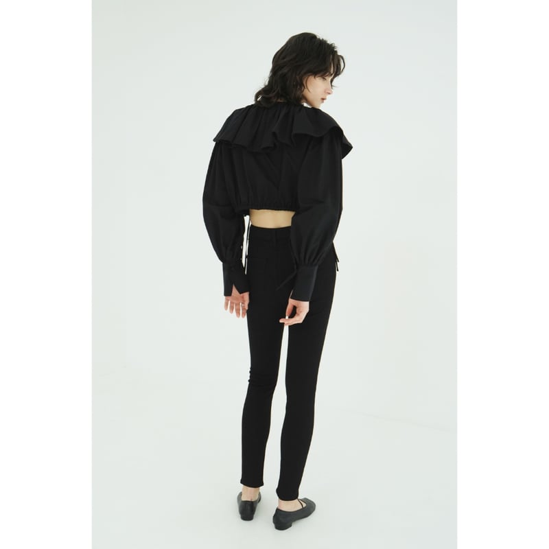 CLANE クラネ “FRILL COLLAR SHORT BLOUSE” フリルカラーショー