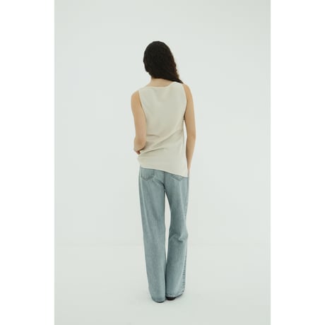 CLANE クラネ “SATIN DRAPE TOPS” サテンドレープトップス
